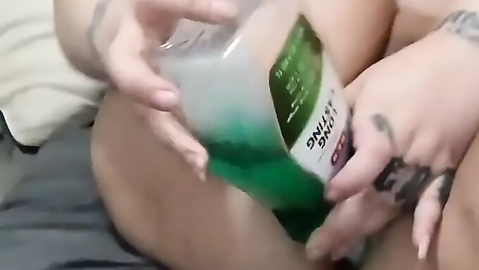 Extreme Insertion Of A Mouthwash Bottle Into My Asshole