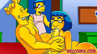 Barty, Annesiyle Mutfakta Islak Ve Çılgın Oluyor - Simptoons Simpsons Pornosu